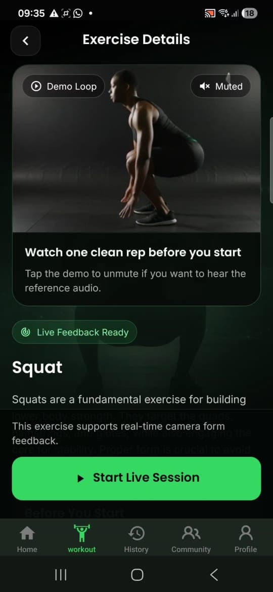 RepSense prototype screen 2